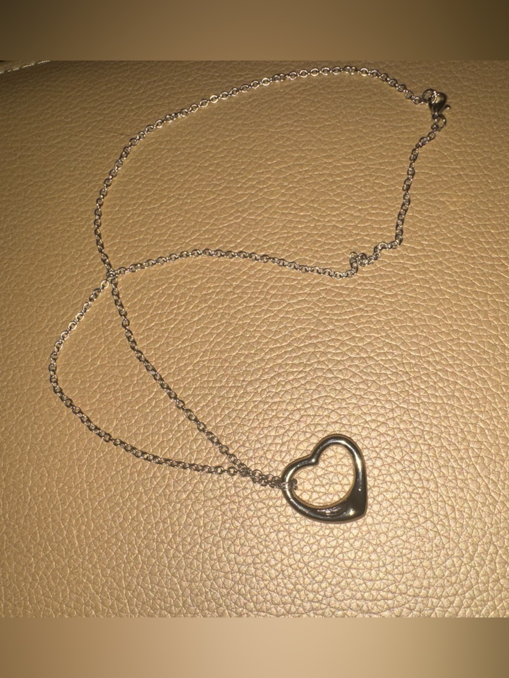 Silver tone Heart Pendant Necklace